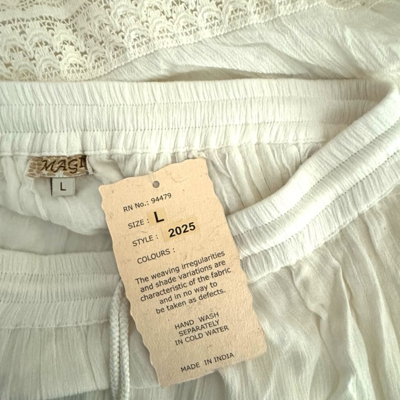 NWT boho Magic lace trim maxi skirt size large - Picture 7 of 11